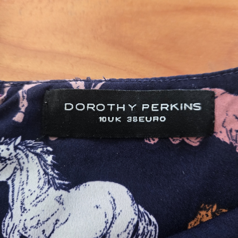 Dorothy Perkins Navy Dress with Horse Print